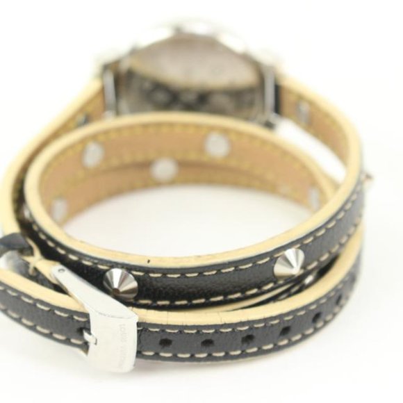 Louis Vuitton Triple Coiled Q1212 Tambour Watch 28mm Quartz 25lv37s - Picture 12 of 12